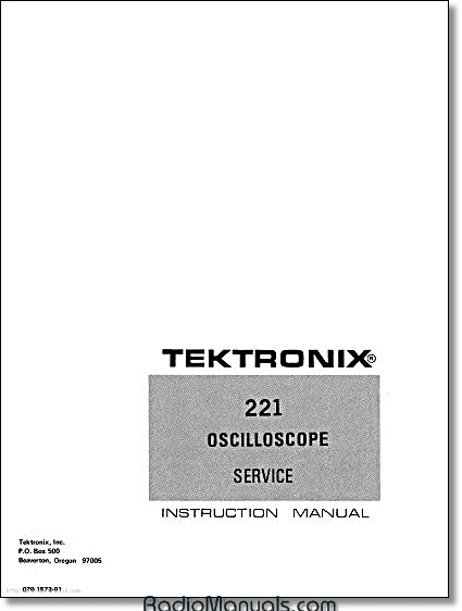 Tektronix 221 Service Manual